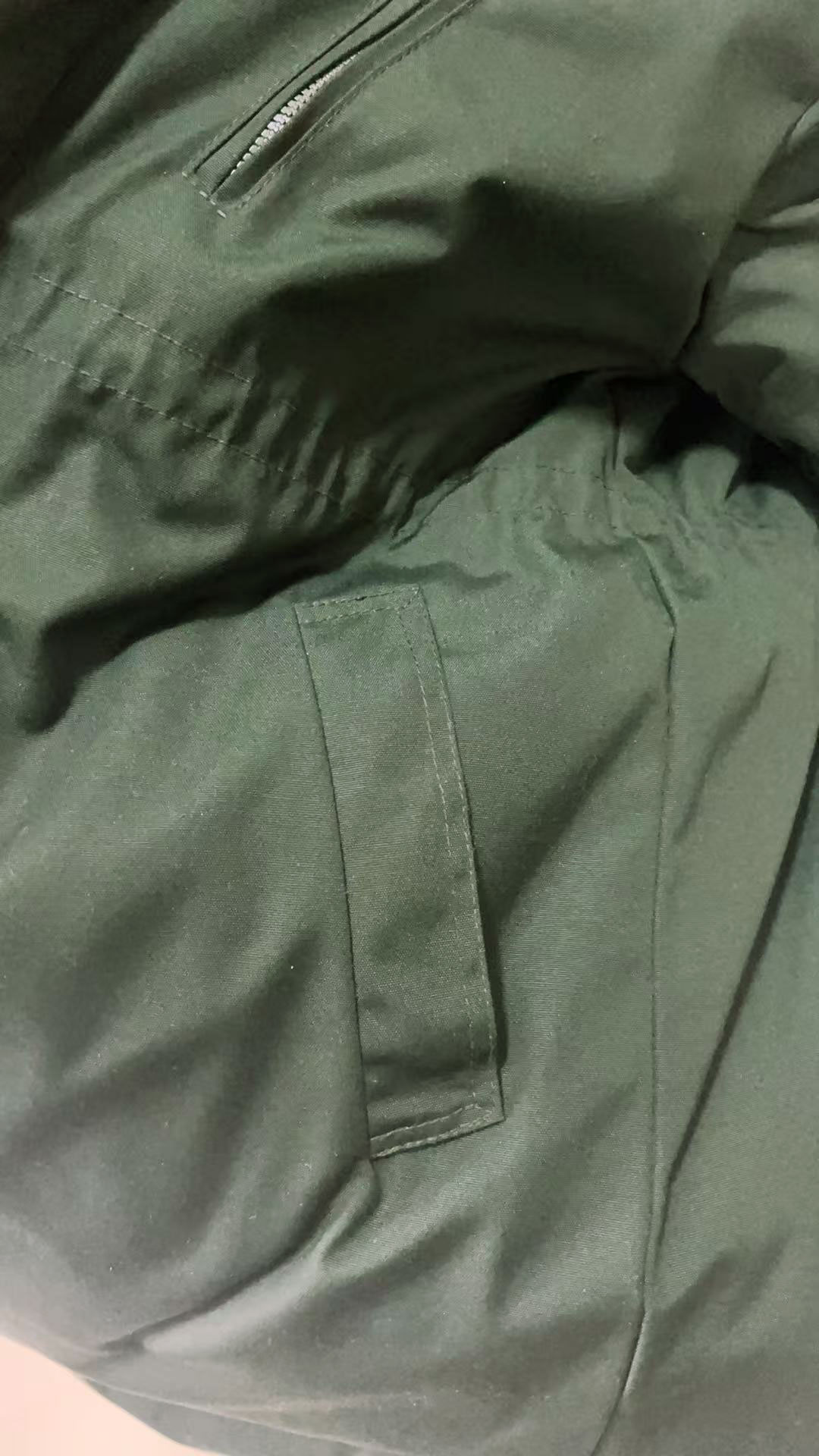 【士】绿色棉大衣加厚保暖