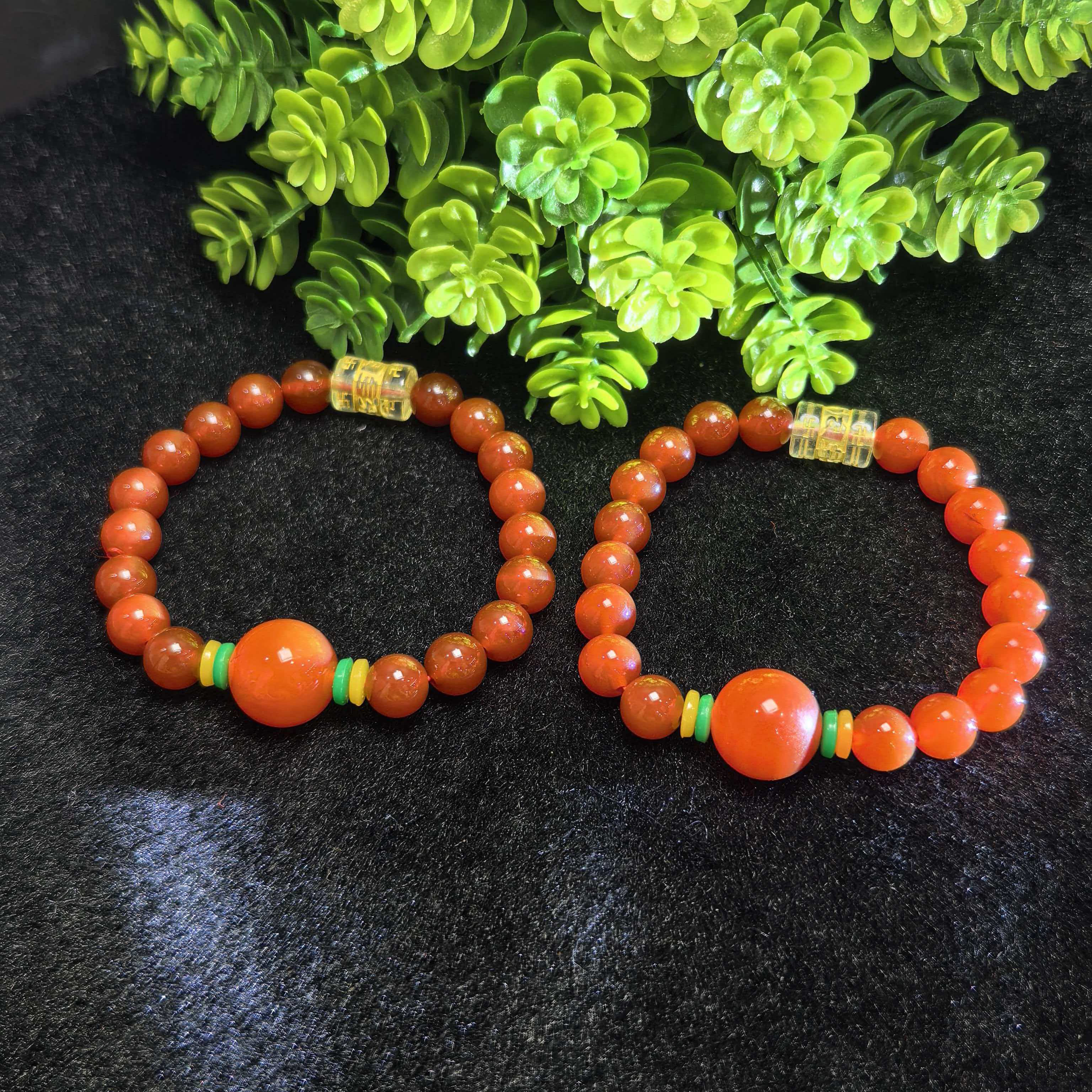 S871【东齐珠宝】红湖阿卡玛瑙红手串-多样性发货只发一件