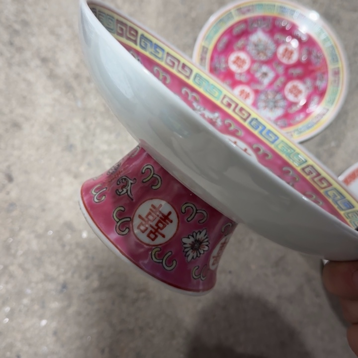 摆件喜子高足盘摆件