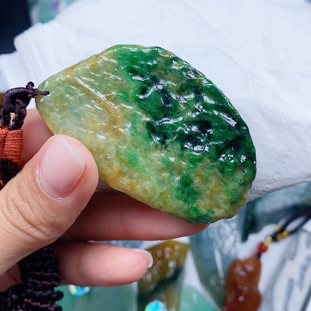 汤***海翡翠未镶嵌吊坠(不含链)