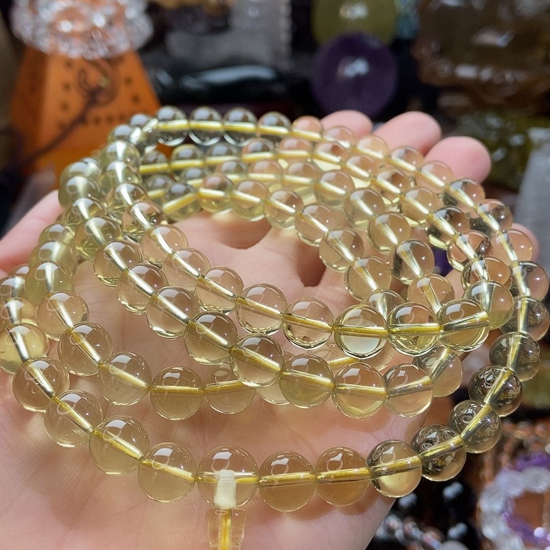 水晶套链未镶嵌水晶108颗盘珠
