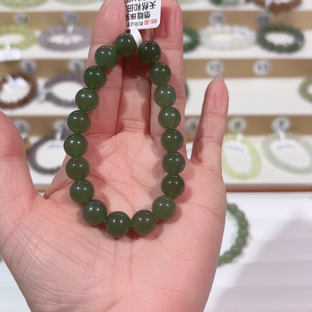 和田玉手链未镶嵌呆*布V