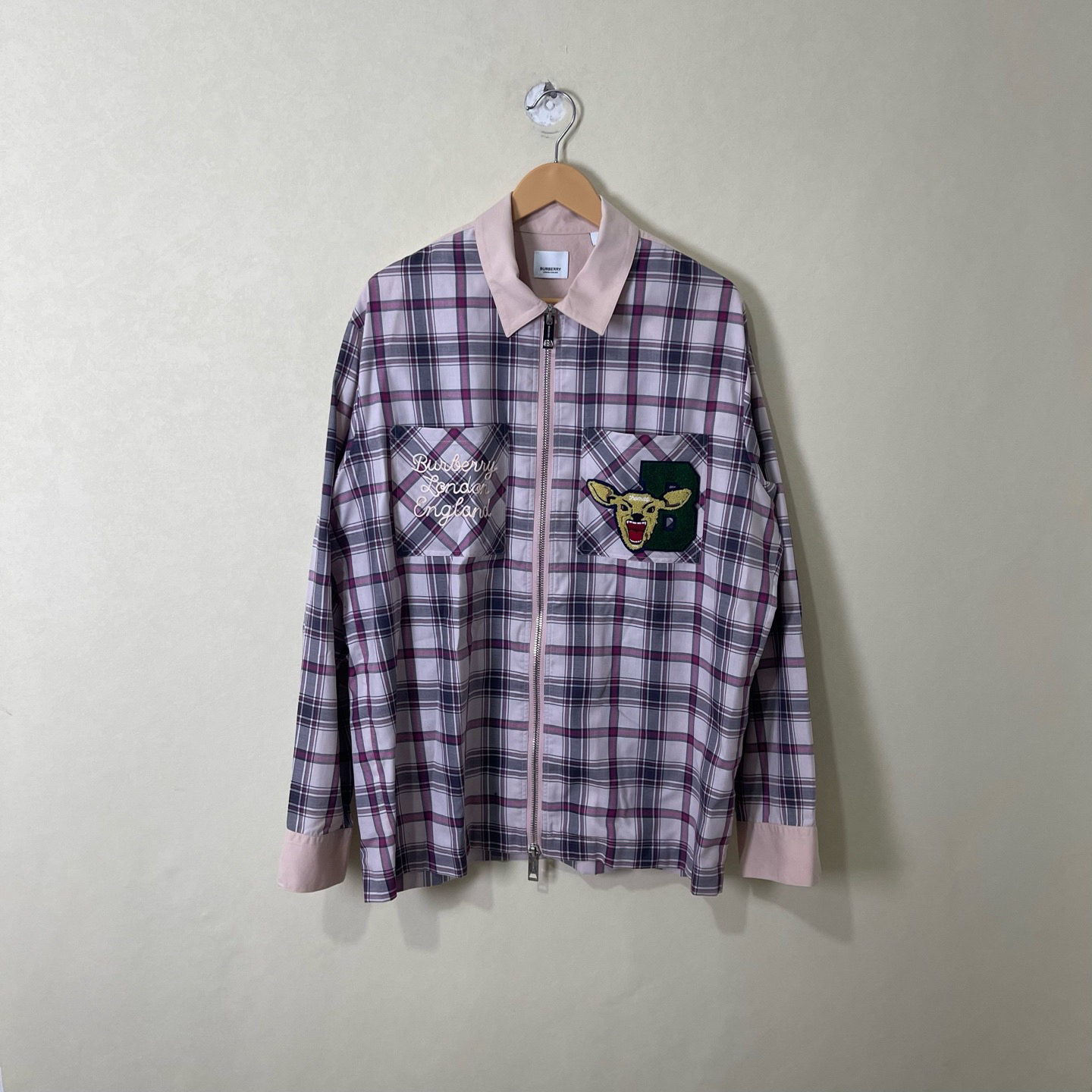 99新 BURBERRY/博柏利 图案格纹棉质长袖外套 男款 