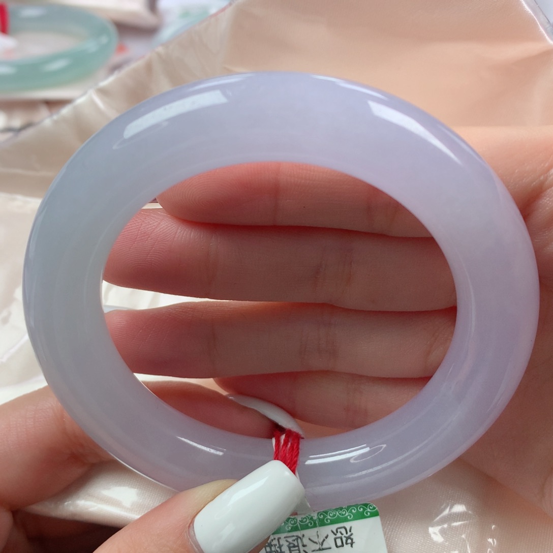 未镶嵌手镯翡翠胖圆条55