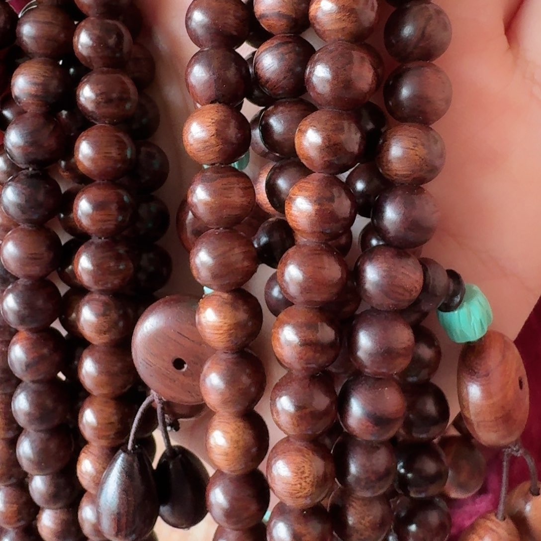 黄花梨/降香黄檀手串/手链海南黄花梨8/108紫料多样性发