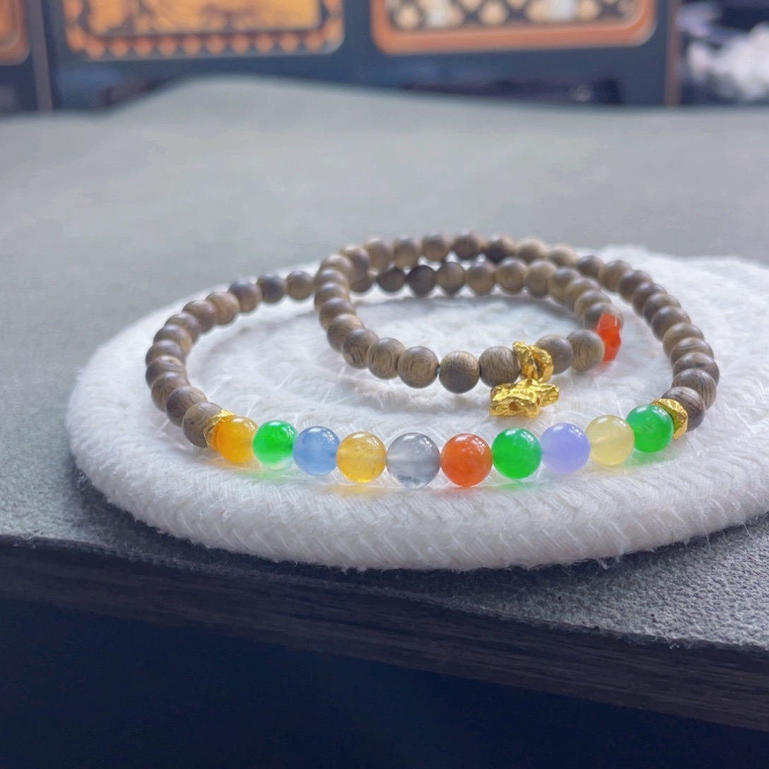 未镶嵌手链翡翠精品小宝卡5.7