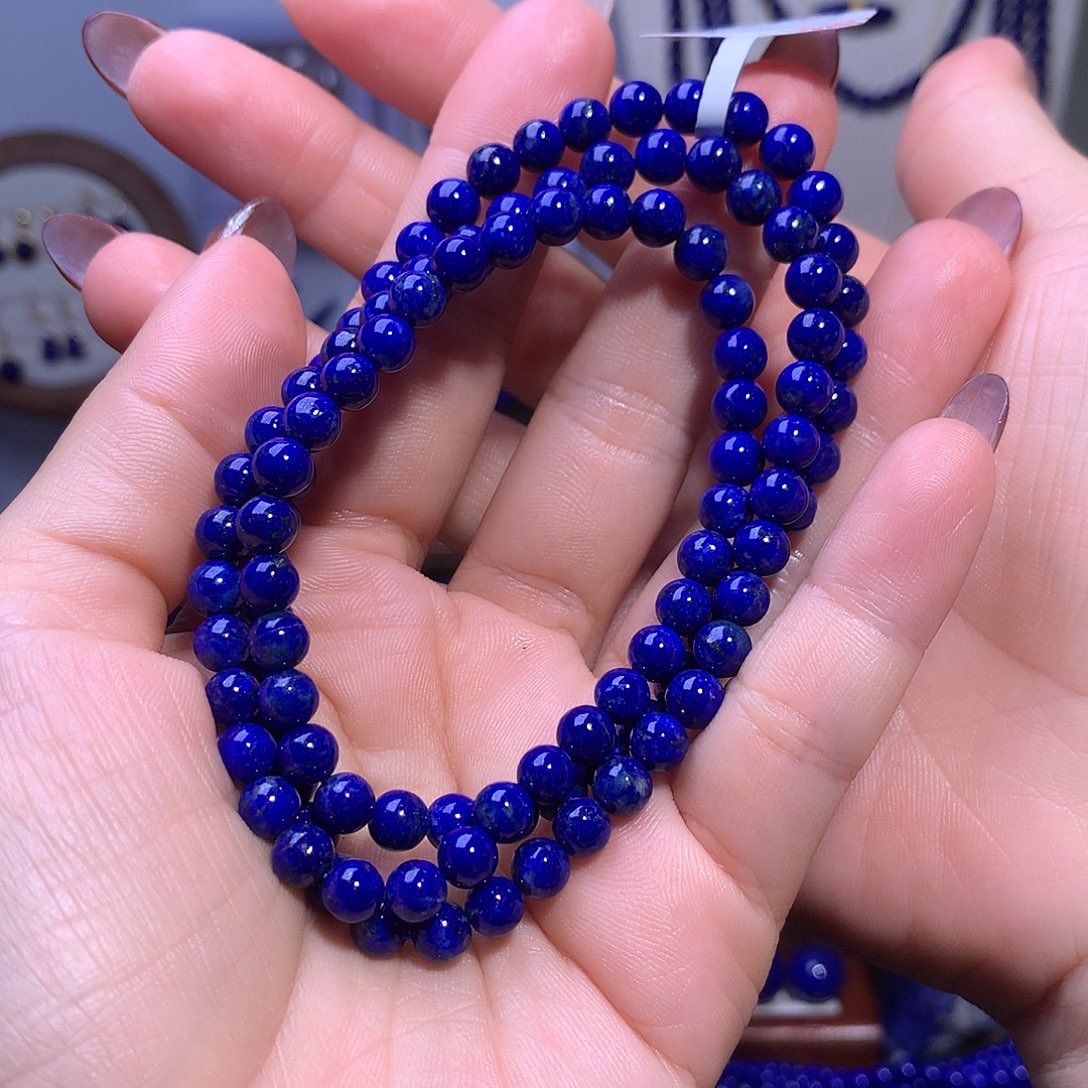 青金石未镶嵌精品福利6m多圈长链