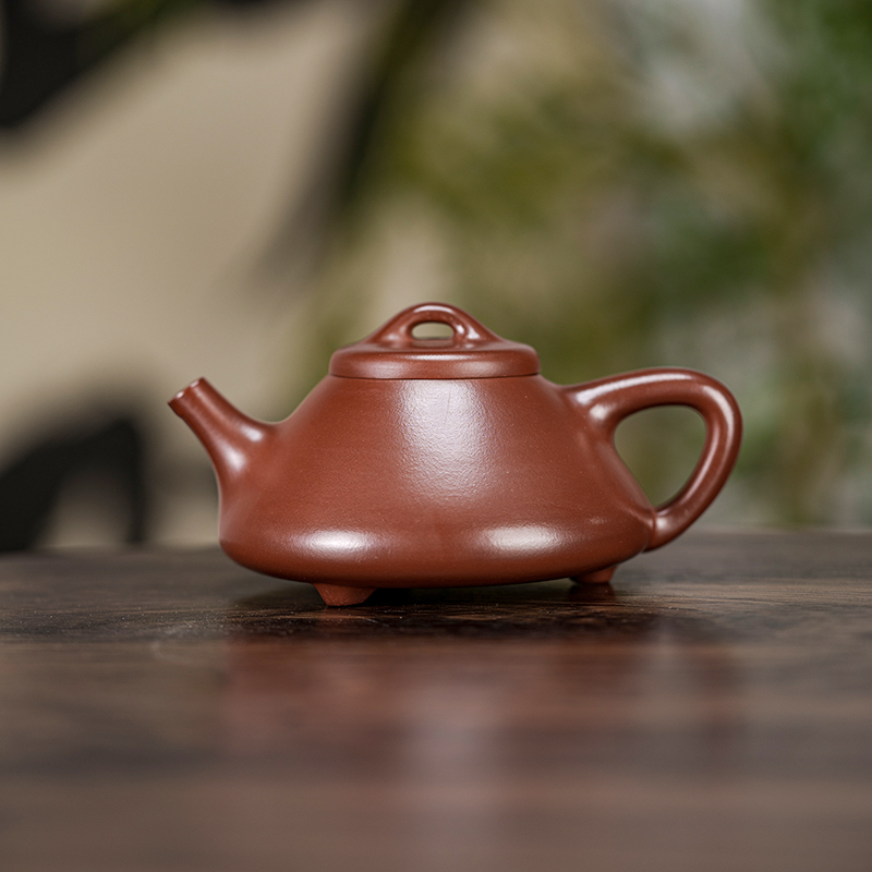 【子冶石瓢】原矿红皮龙 180cc 手工制作 内推孔 宜兴紫砂壶