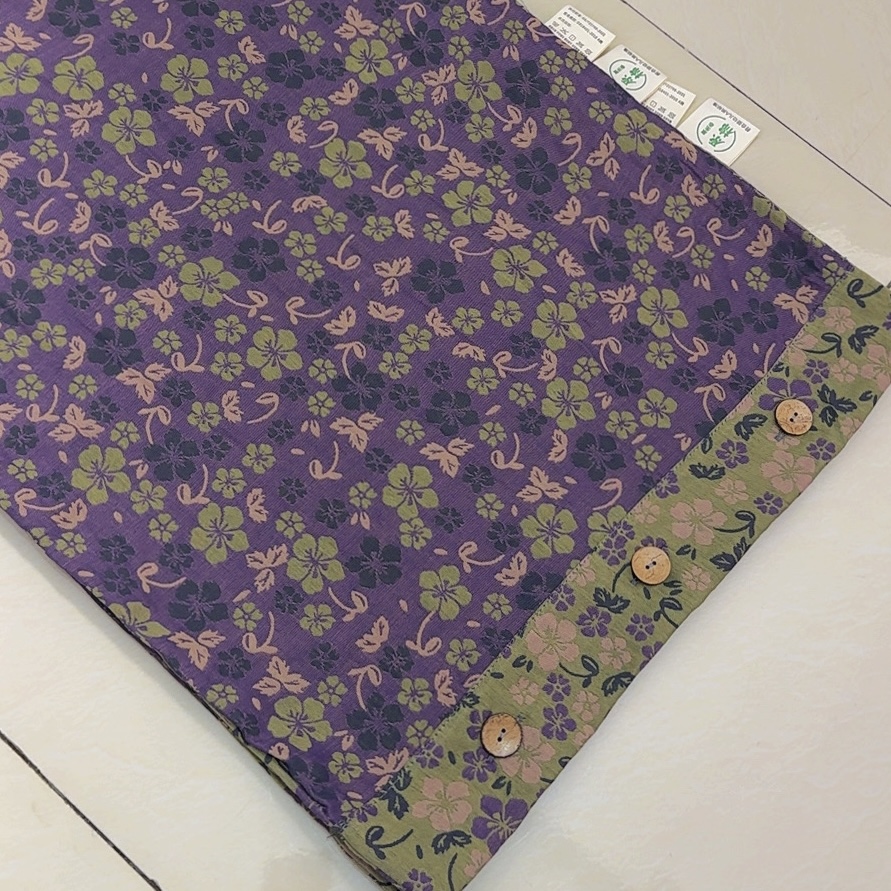 【枕套】紫色小碎花 成人枕套双层纱枕套一对装 