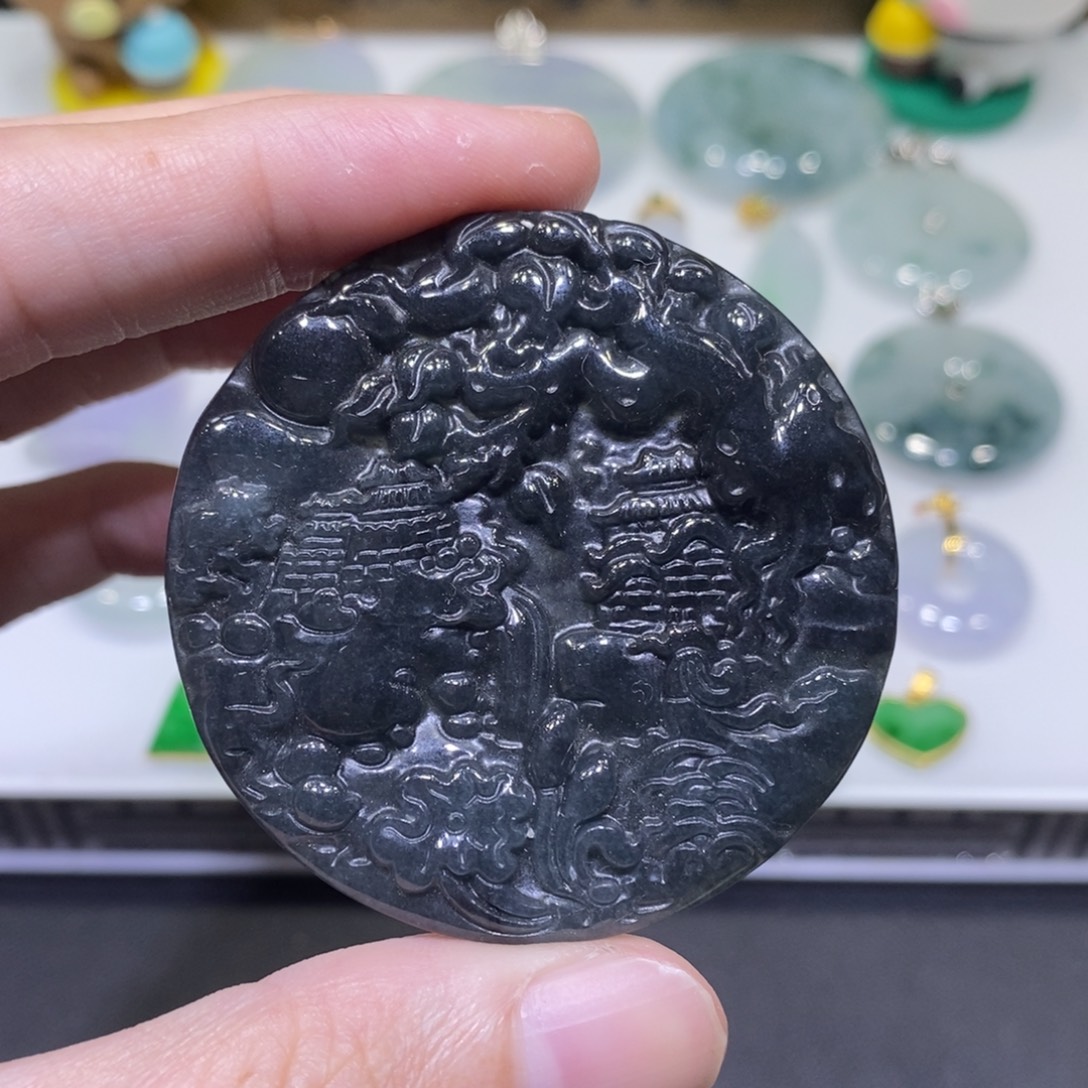 翡翠未镶嵌吊坠(不含链)