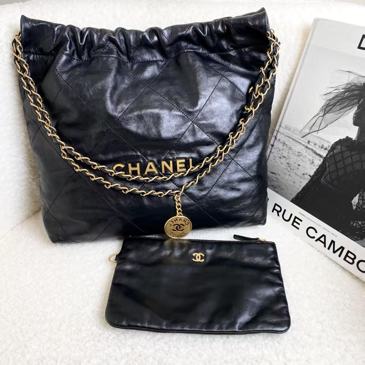 99新 Chanel/香奈儿 黑金22bag小号/12期免息/18854647/代卖服务