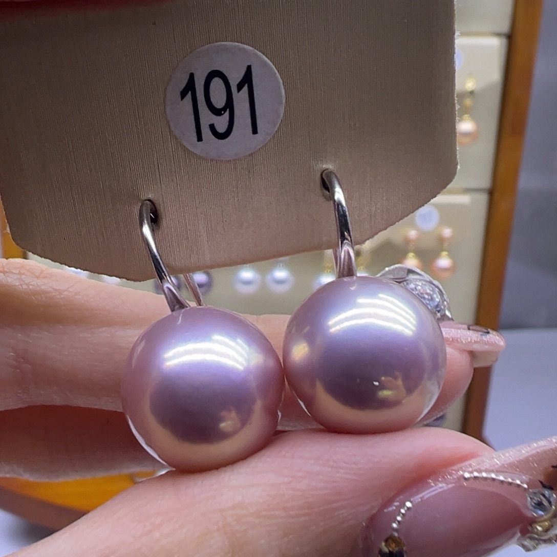 淡水珍珠耳饰银S925镶嵌