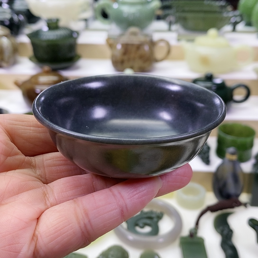 和田玉茶碗未镶嵌75ml