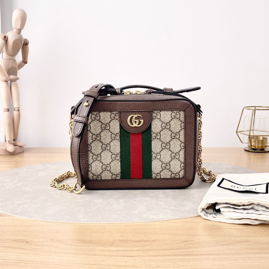 95新 GUCCI/古驰 【九筒奢品】Ophidia相机盒子/单肩包/8832