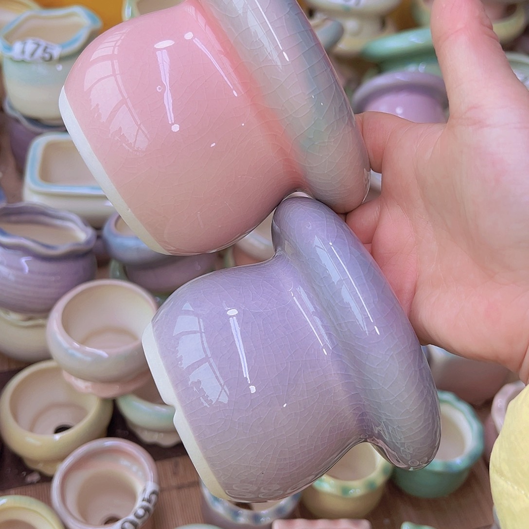 红陶陶瓷花盆当场满12包邮