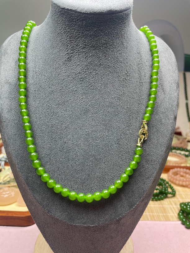 精品浅绿卡6mm定制款单圈108颗