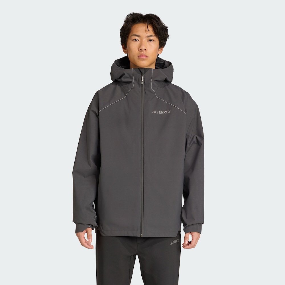 【滔搏联动】adidas/阿迪达斯户外防水透湿抓绒内胆冲锋衣JV8688