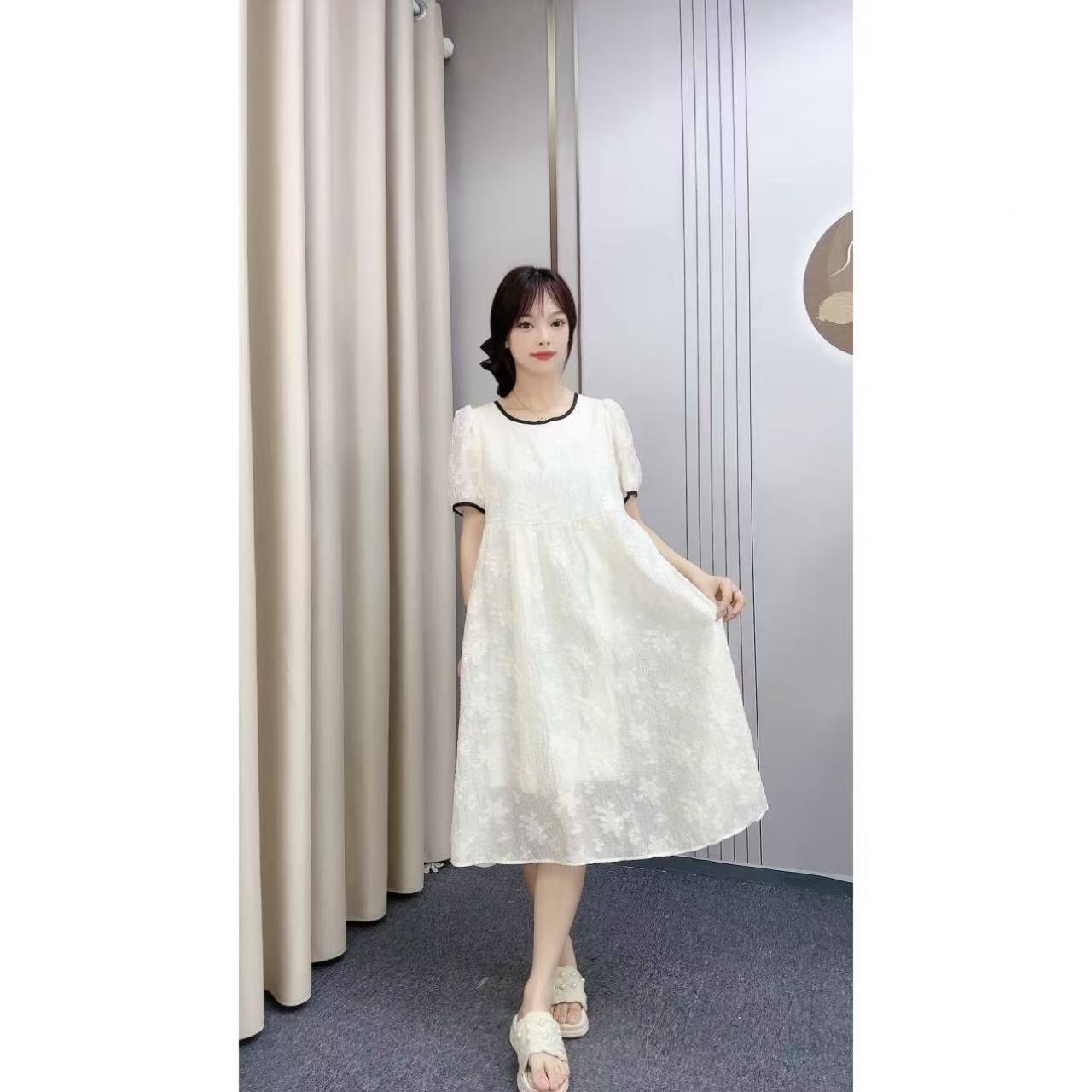 【YZ•衣系列】NN1892-时尚女装设计感新款连衣裙法式收腰气质显瘦