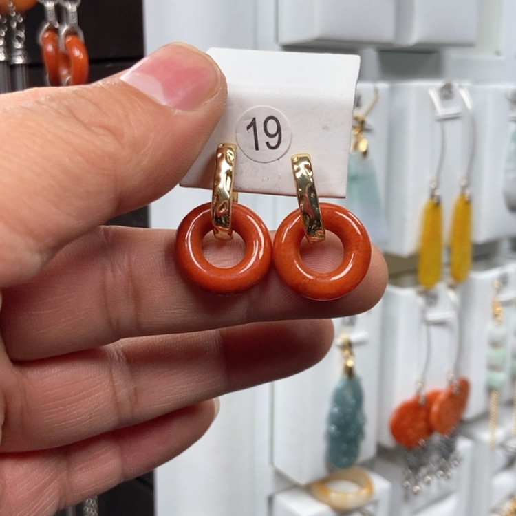 【闪购商品】翡翠耳饰未镶嵌优化耳饰