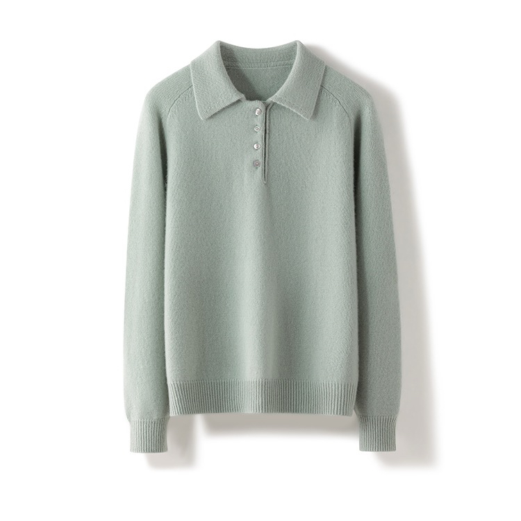 POLO领马鞍肩100山羊绒衫软糯保暖时尚显瘦款女士