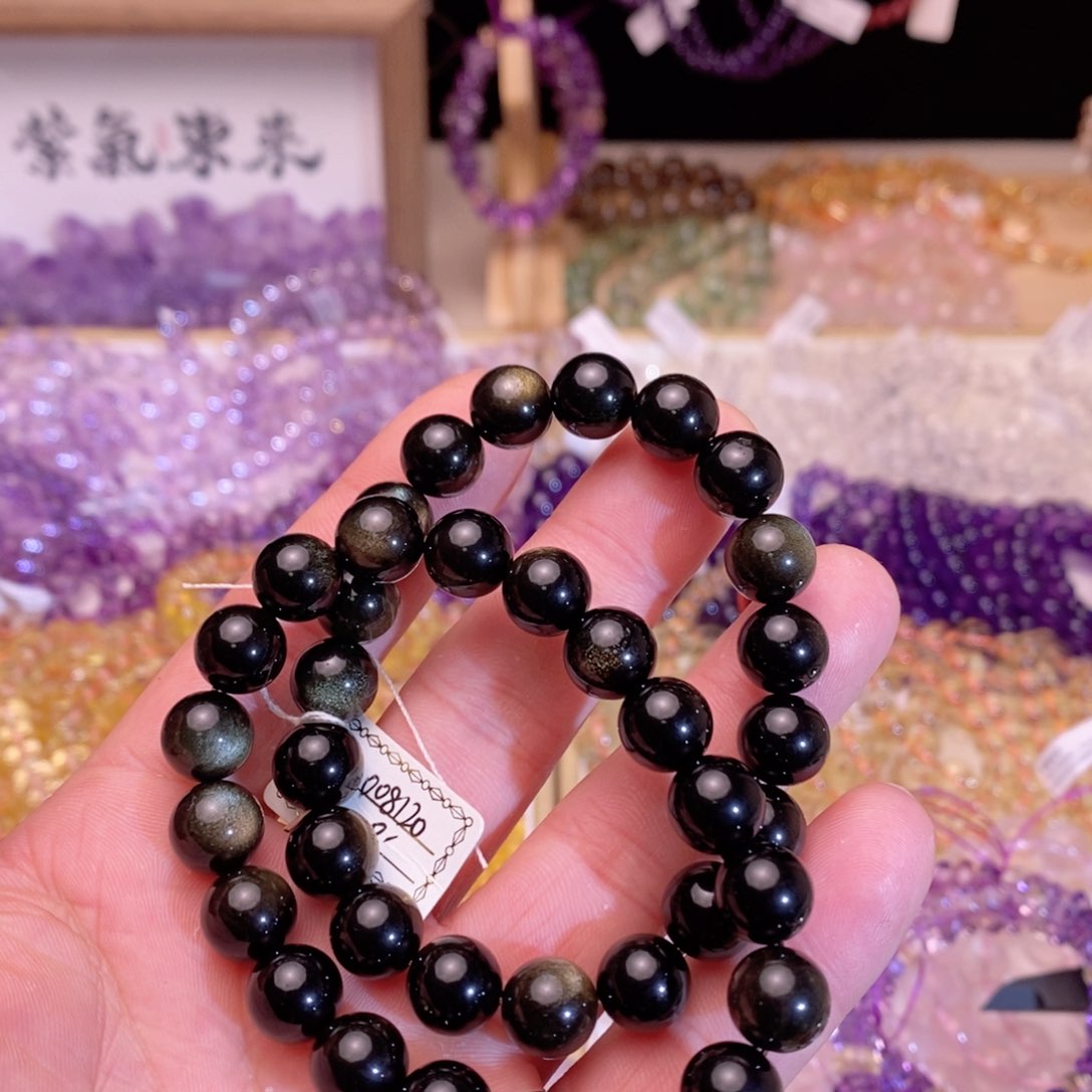 水晶手链未镶嵌金耀石卡10