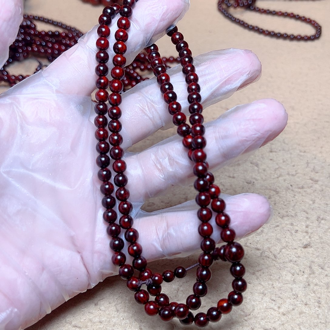 手串/手链小叶紫檀06琴料火焰芝麻纹头货孤品