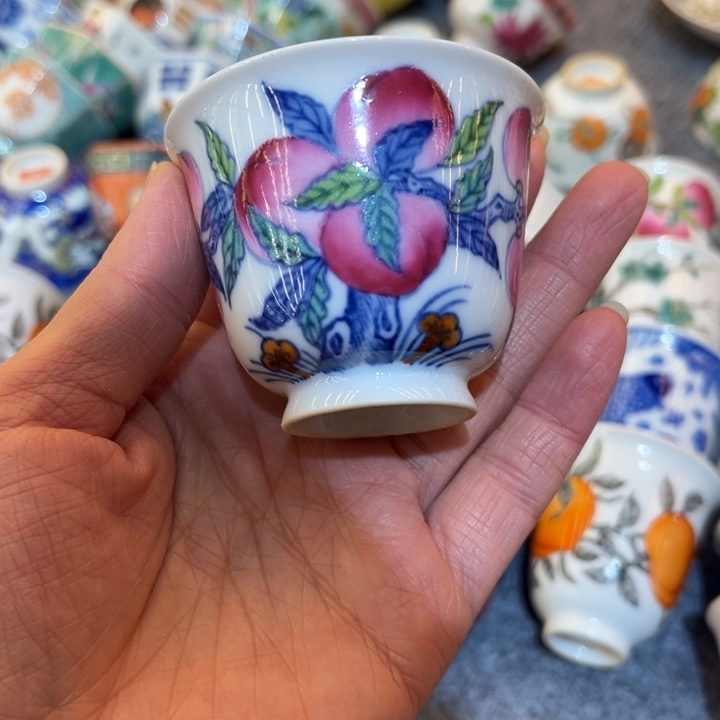 手绘茶杯盖碗陶瓷