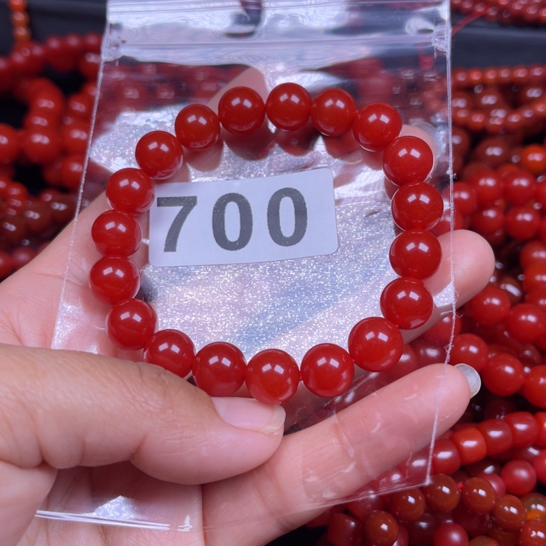 青***食南红玛瑙未镶嵌手链