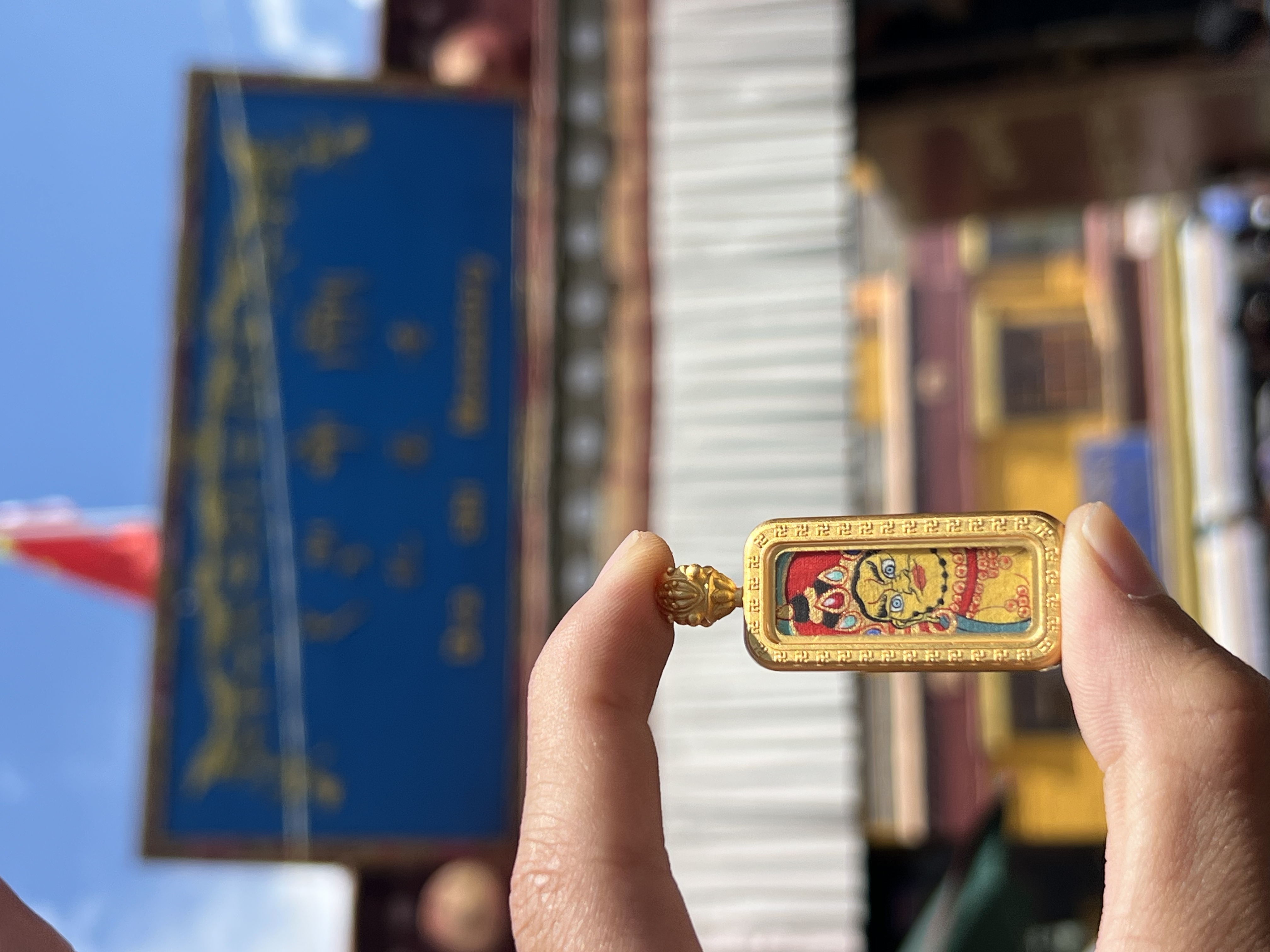 黄先生面首小金条1*3cm西藏纯手绘（拉萨直发）