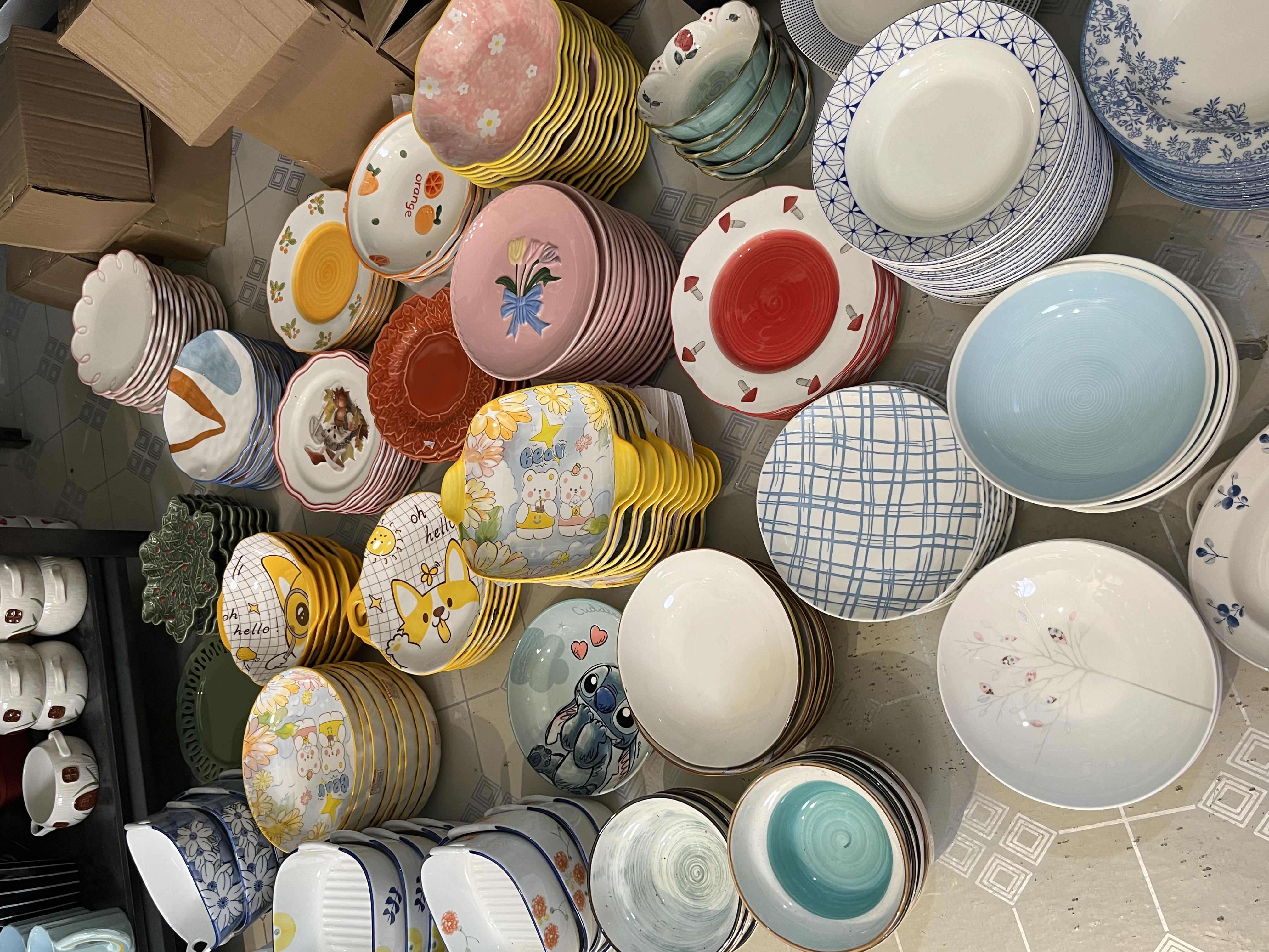 001-040釉下彩陶瓷餐具高颜值(默认微瑕慎拍)