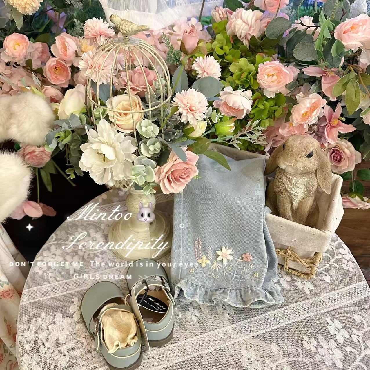 法洛莉•25秋~立体花朵牛仔裤53490蓝色20-10