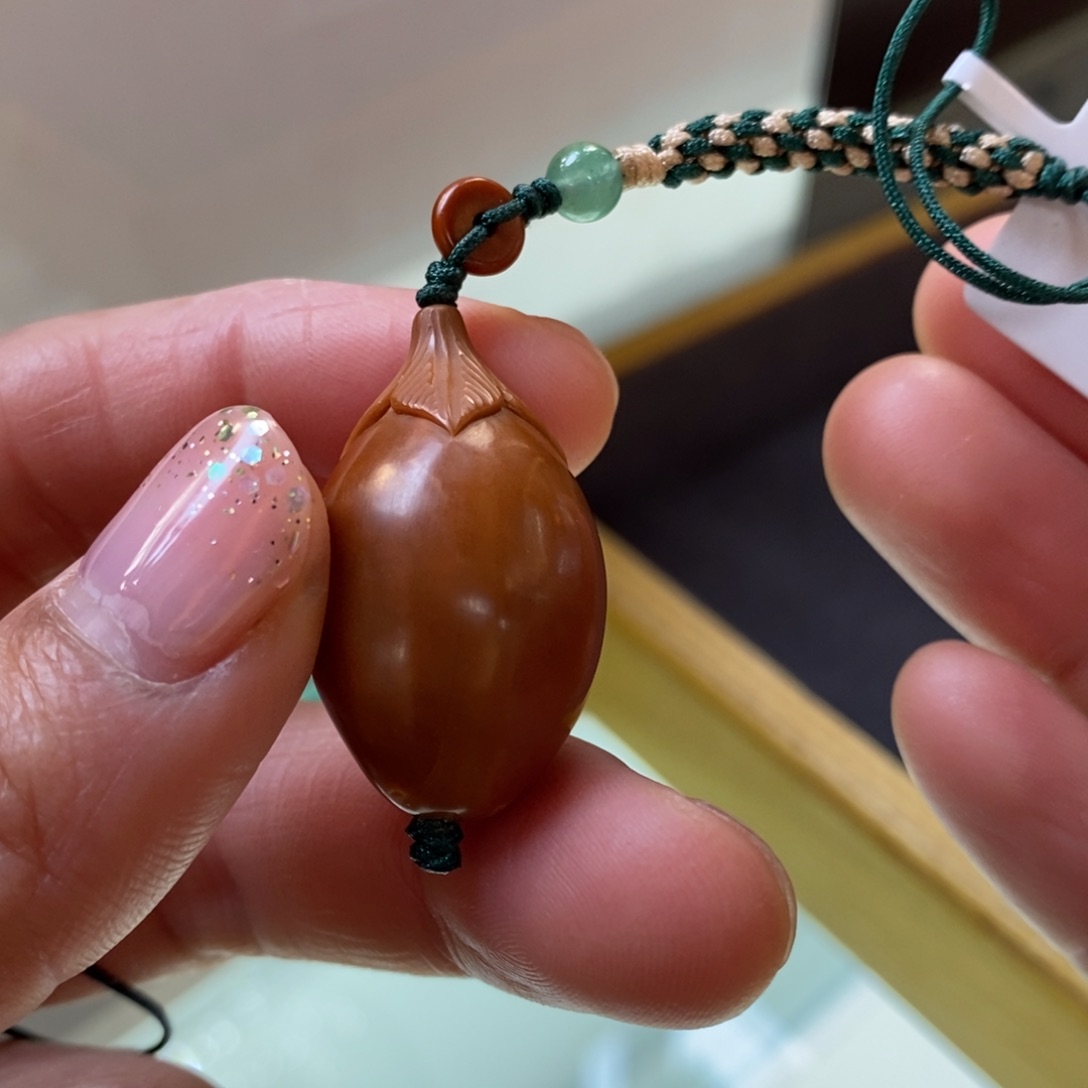 橄榄核吊坠茄子单子