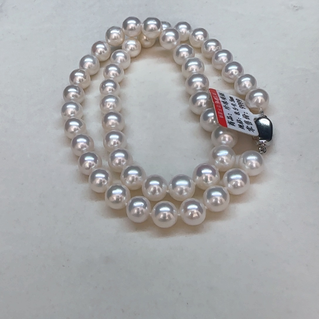 淡水珍珠银S925镶嵌项链