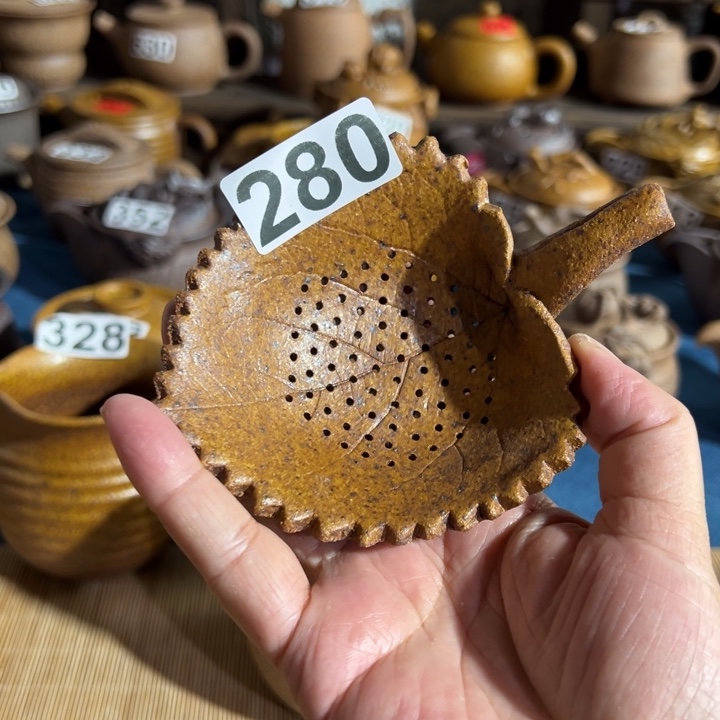 缸茶漏原谷烧高温粗瓷