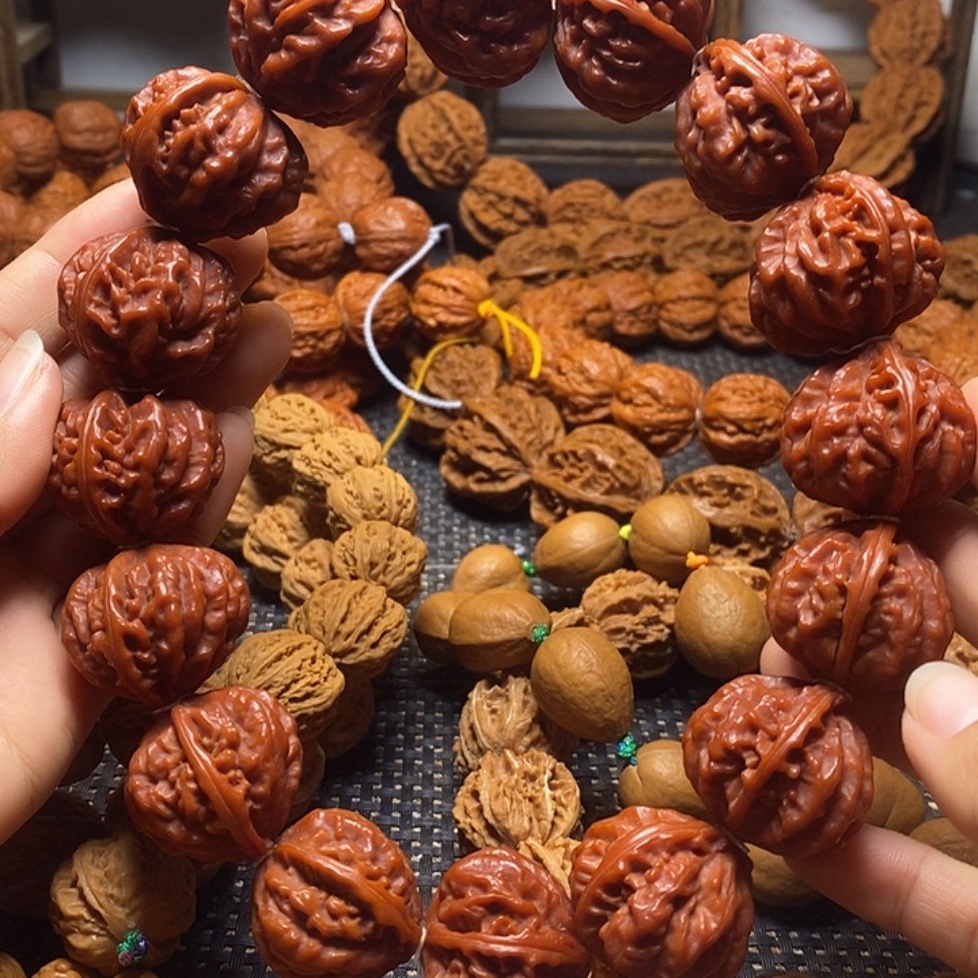 手串文玩核桃龙脊京八棱手持