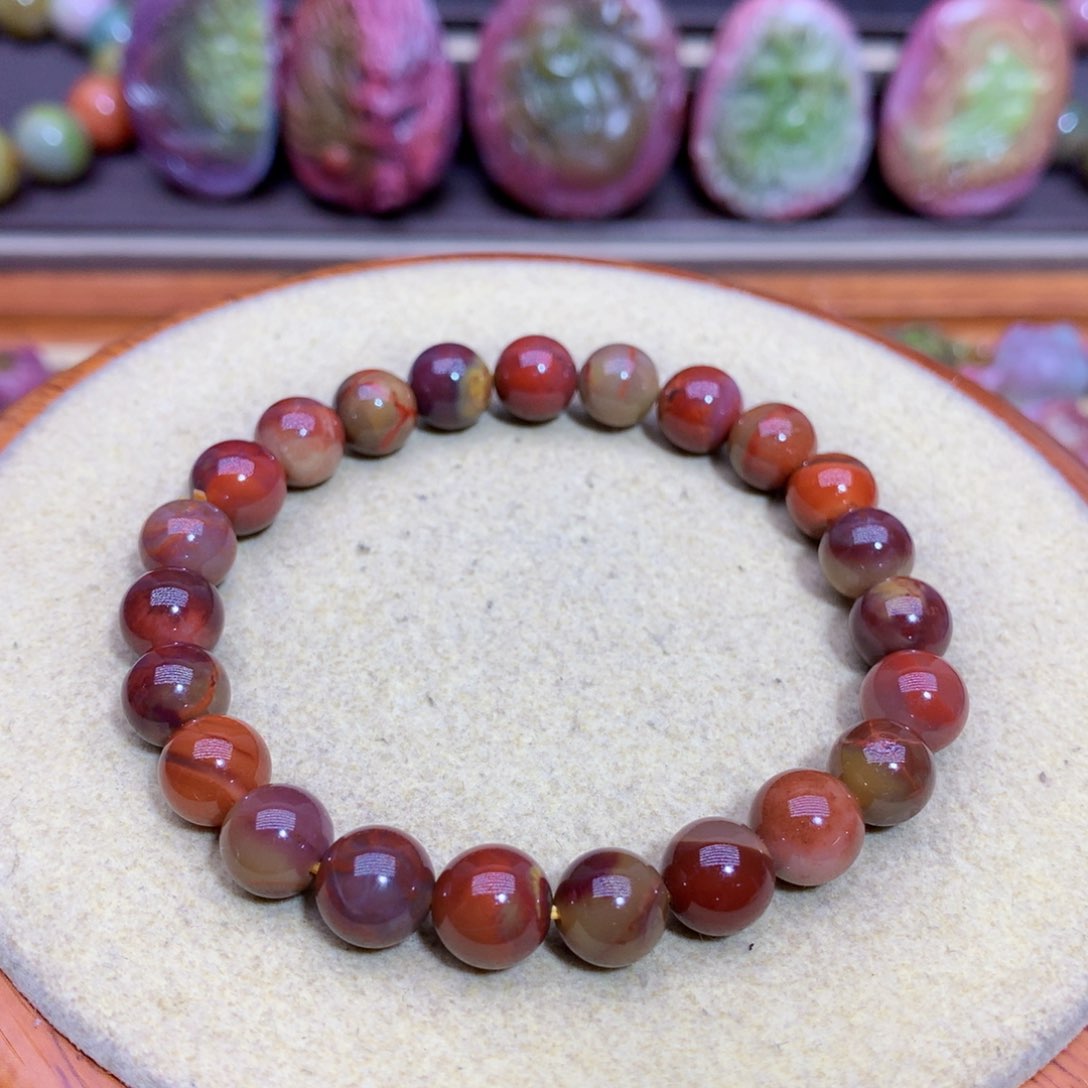 玛瑙手链未镶嵌盐源