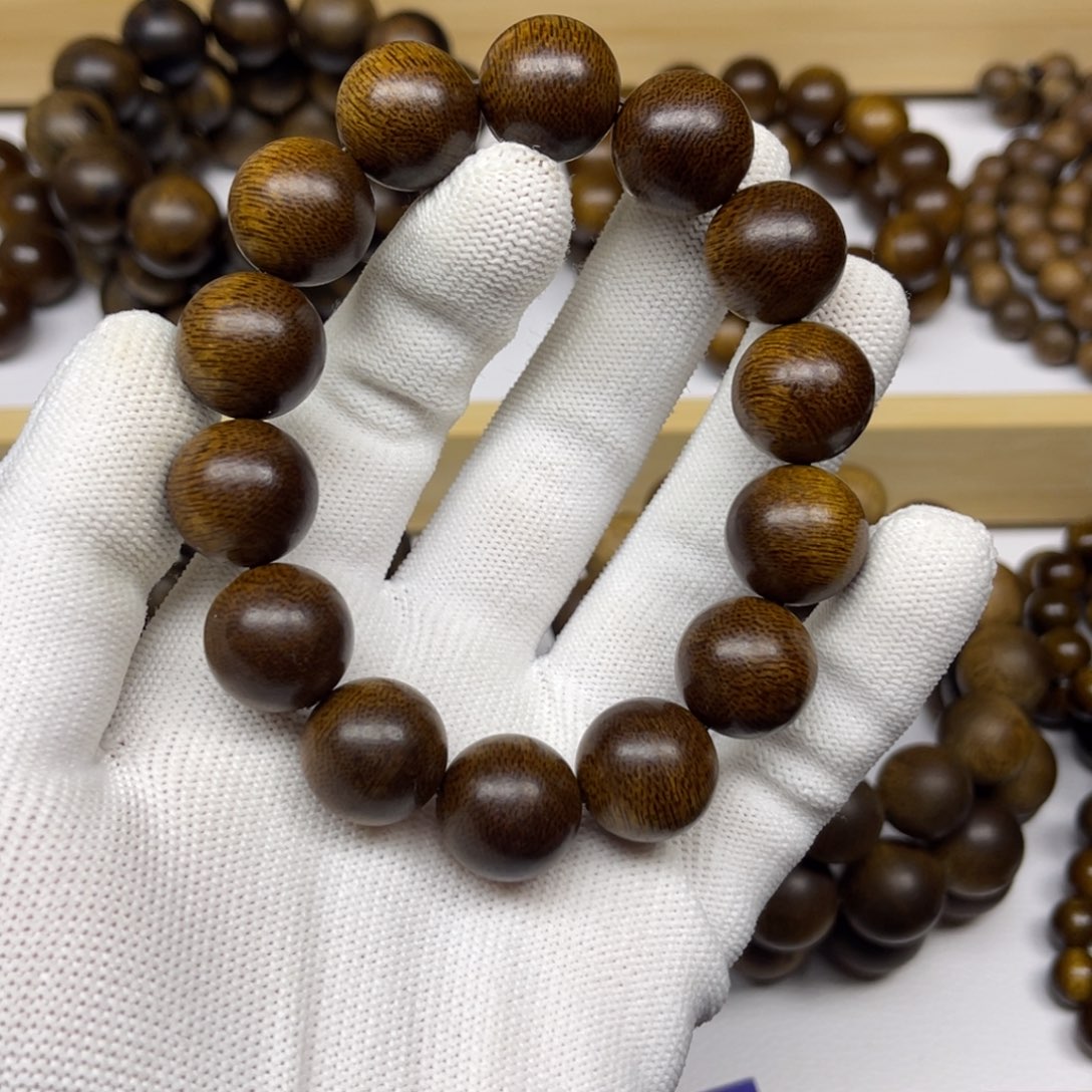 天***道沉香手串越南芽庄黄棋楠1.6