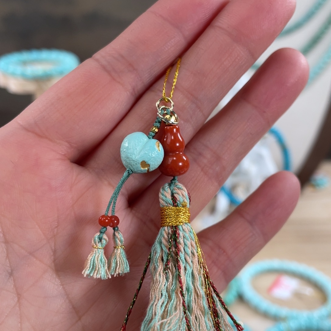 绿松石未镶嵌套链9+爱心套装