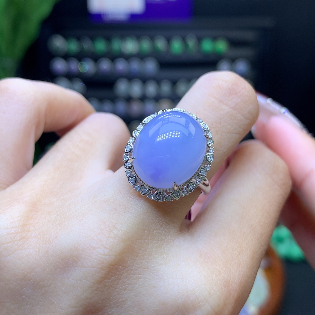 翡翠颈饰18K金镶嵌天然