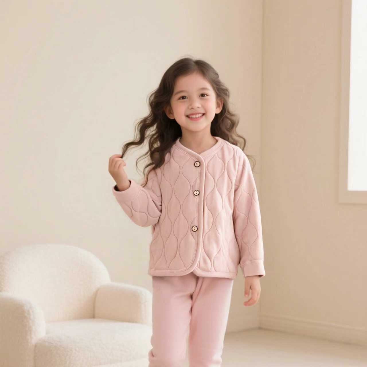 儿童加棉校服神器女男童内穿棉服中大童保暖小棉袄内搭打底