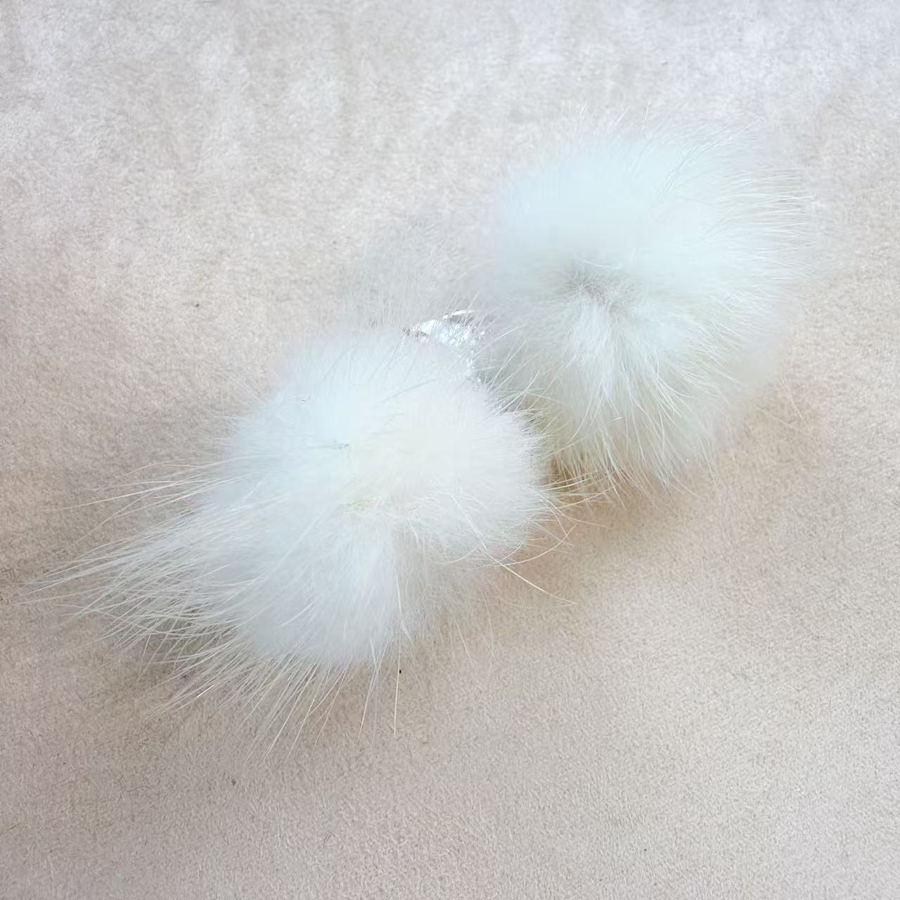 铜合金绒毛耳饰 【AG•饰品】耳环AG01225