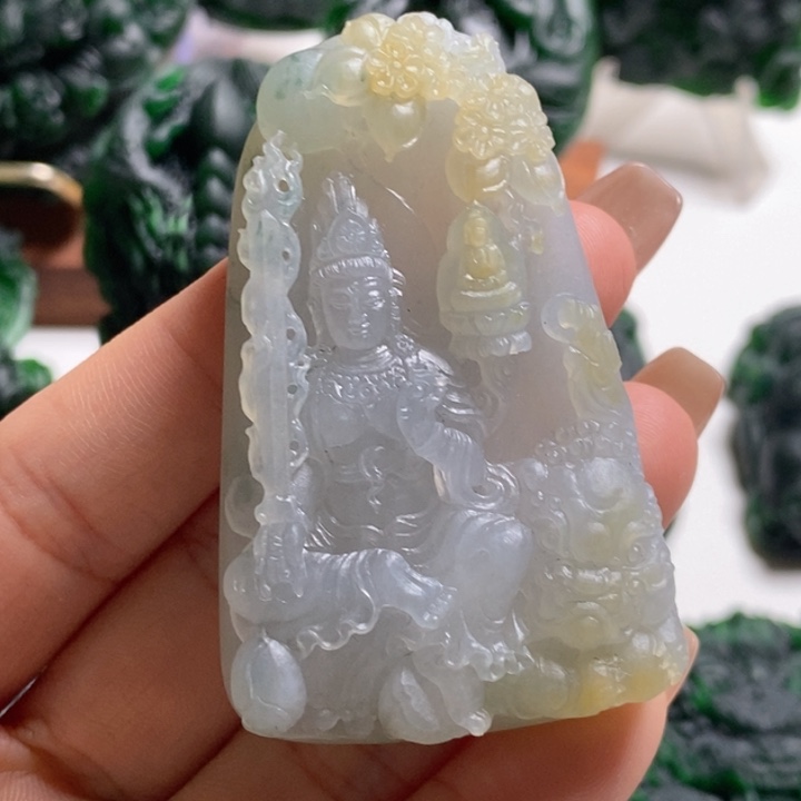 定制翡翠未镶嵌天然A货翡翠观音W