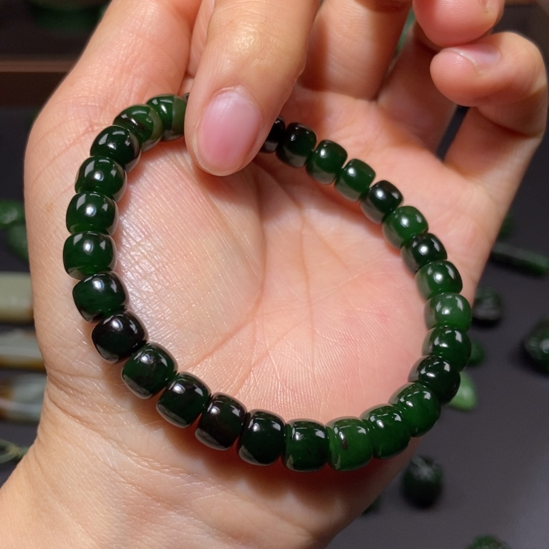 和田玉未镶嵌手串9*.