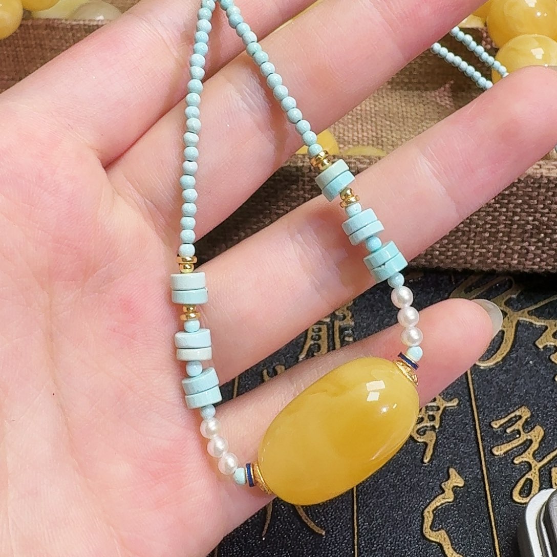 未镶嵌颈饰琥珀tx901套链