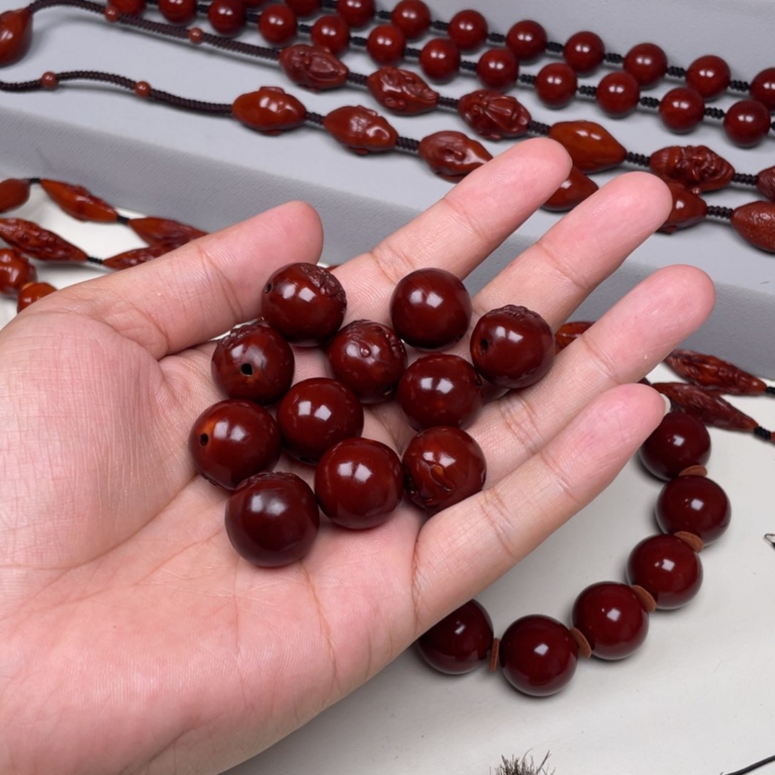 核桃手串/手链╭****╮手串光珠雕刻