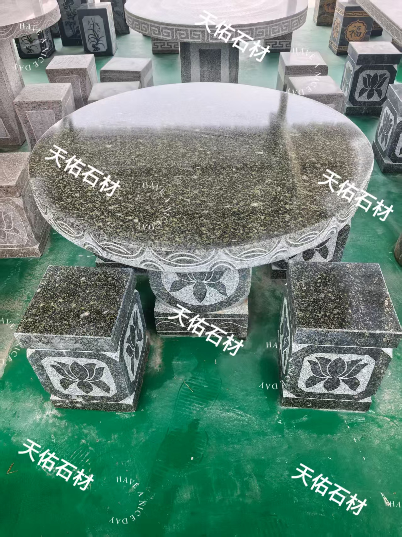 （不包邮，需到县城或者市区物流站提货）槐花绿户外庭院石桌石凳