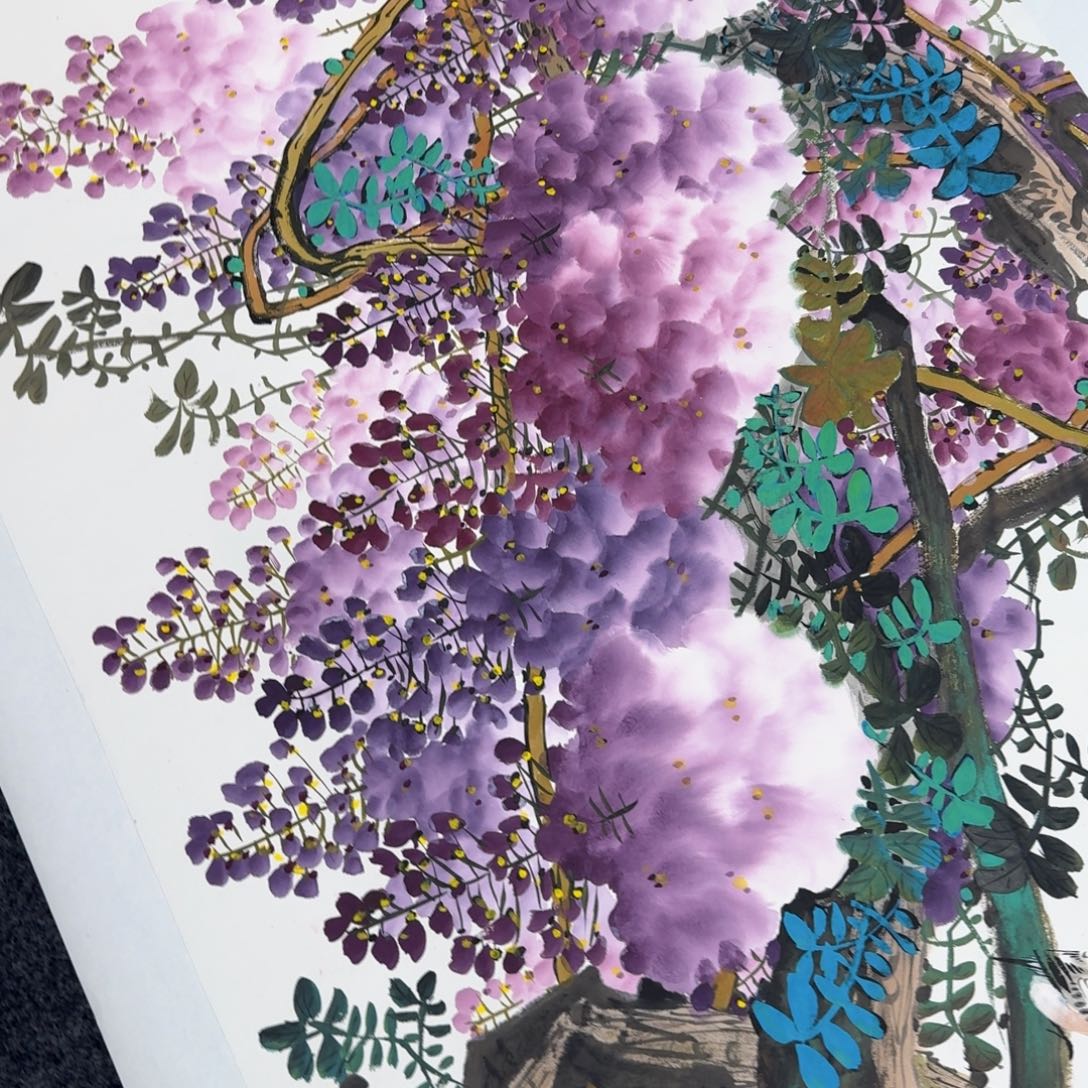 国画国画作品山水花鸟纯手绘