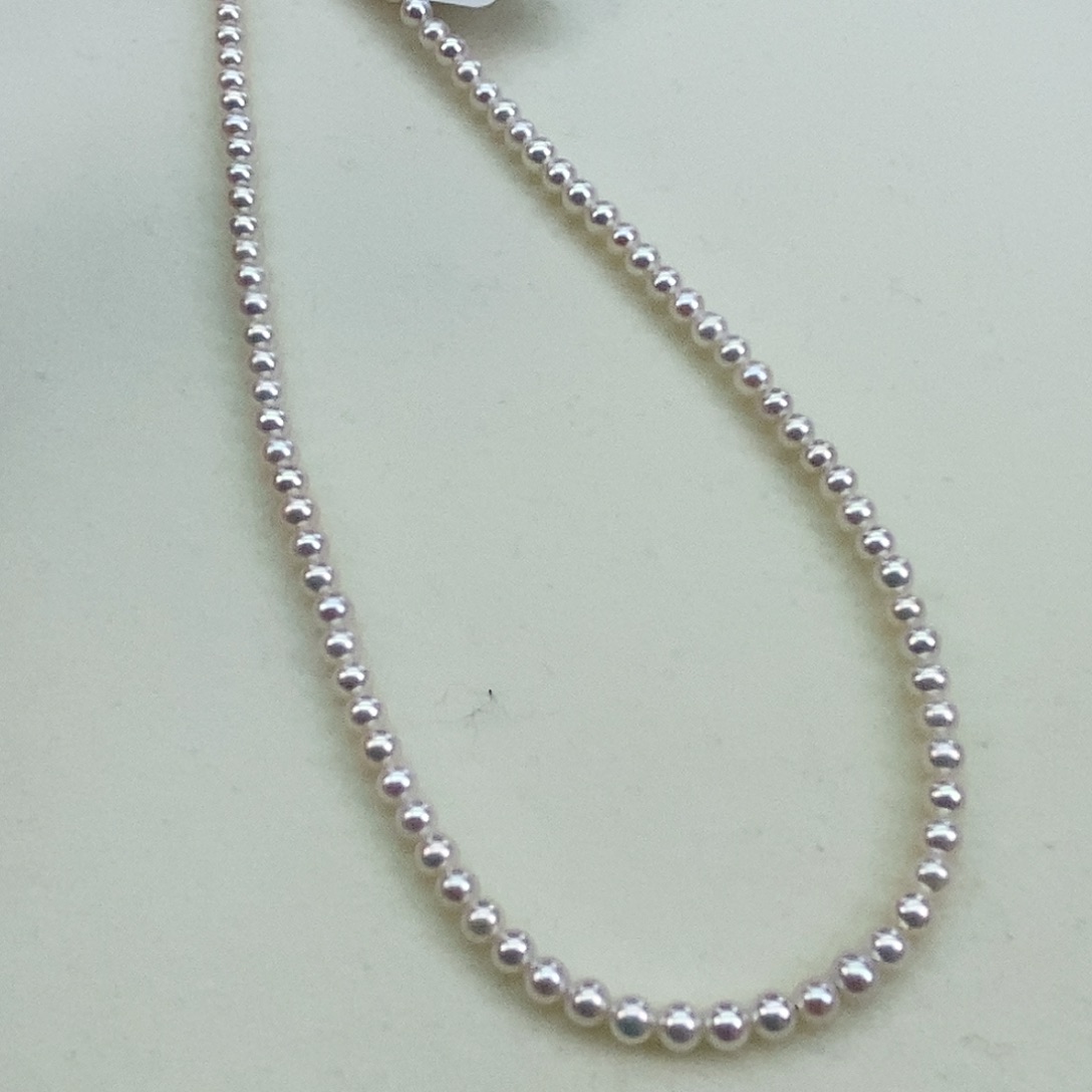 淡水珍珠4.3-4.5极光正圆炫彩小灯泡银S925镶嵌