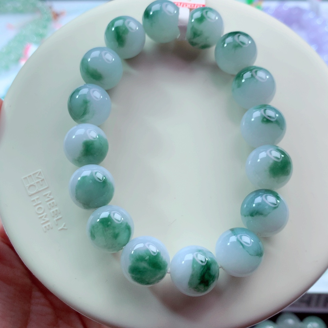 翡翠未镶嵌手链卡12.8