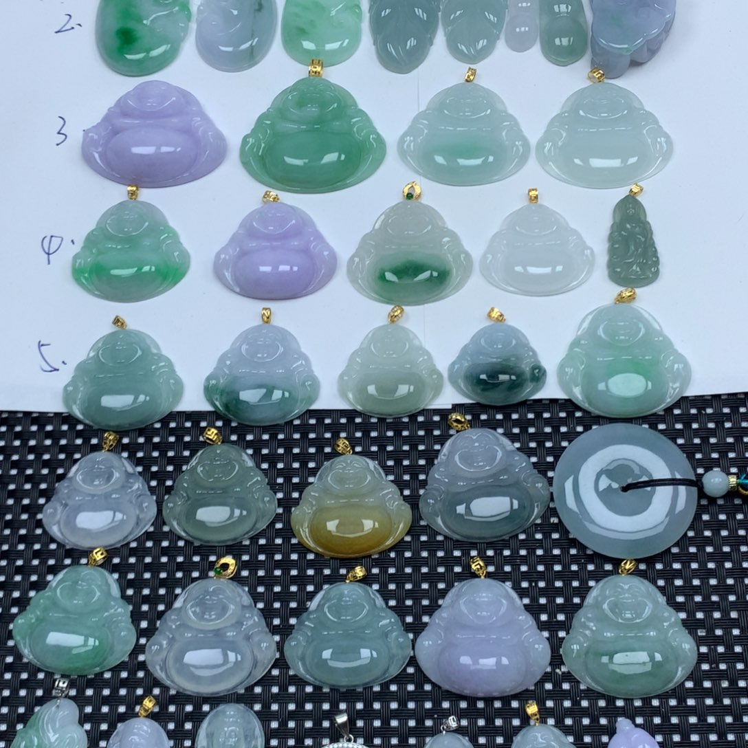 翡翠未镶嵌颈饰天然